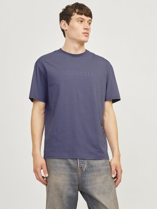 Jack & Jones Jack&Jones Jorfrederiksberg Tee Ss Crew Neck Blue BLAUW M