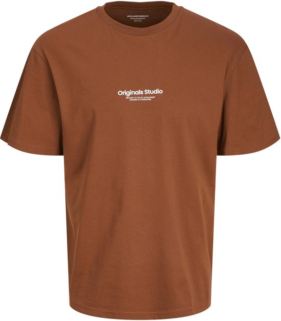 Jack&jones Jorvestbro Tee Ss Crew Neck Brandy Brown | Bruin | Maat: M
