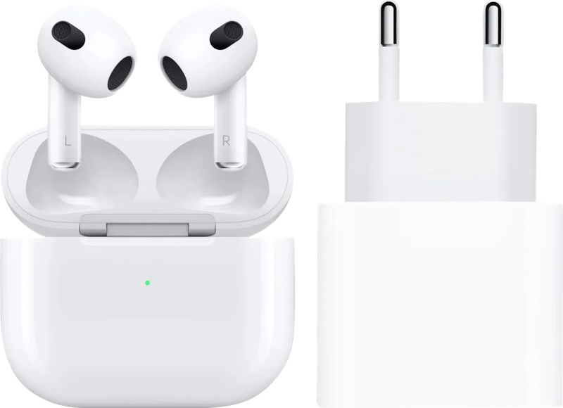 Apple AirPods 3 + Apple Usb C Oplader 20W