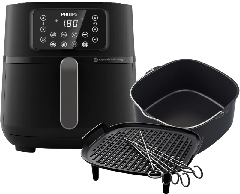 Philips Airfryer XXL Connected HD9285/93 + Kookrek + Bakvorm