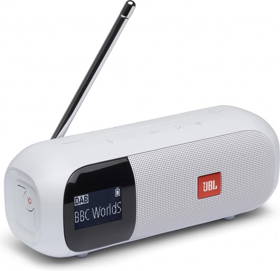 JBL Tuner 2 draagbare DAB+/FM radio bluetooth speaker wit
