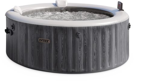 Intex PureSpa Greywood Deluxe Opblaasbare spa 4 persoons - Ø 196 x 71 cm (WIFI bediening)