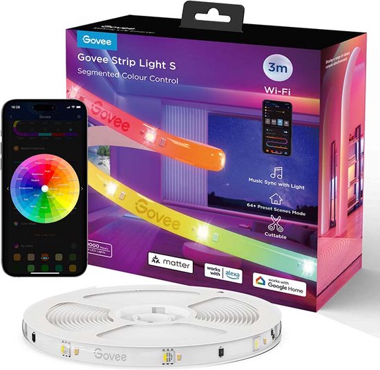 Govee Strip Light S Segmented Colour Control ledstrip 3 meter