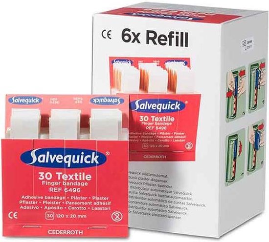Salvequick® Textile Finger Bandage Refill 6496 6x30