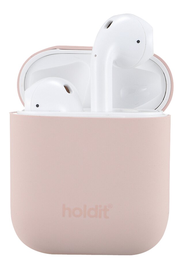 Holdit Nygård - Beschermhoes voor draadloze oortelefoons - silicone - blosroze - voor Apple AirPods (1e generatie