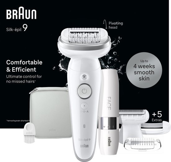 Braun Silk-épil 9 9-341 epilator 40 pincetten Wit