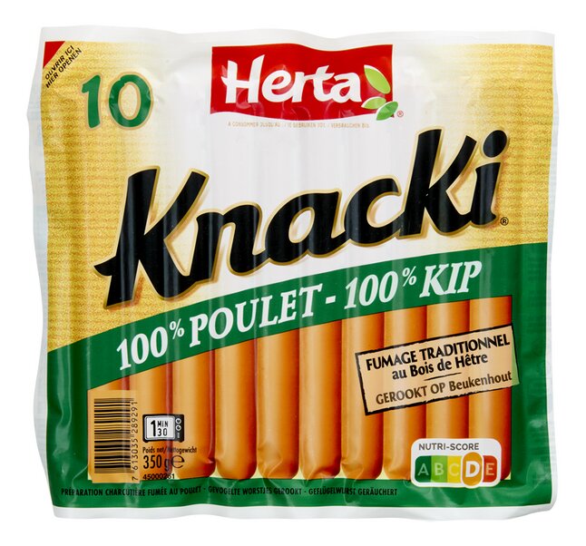 herta knacki kip 10st 350g