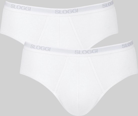 Sloggi Heren Basic Midi 2-pack White | Wit | Maat: 6