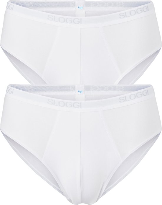 Sloggi Heren Basic Midi 2-pack White | Wit | Maat: 7