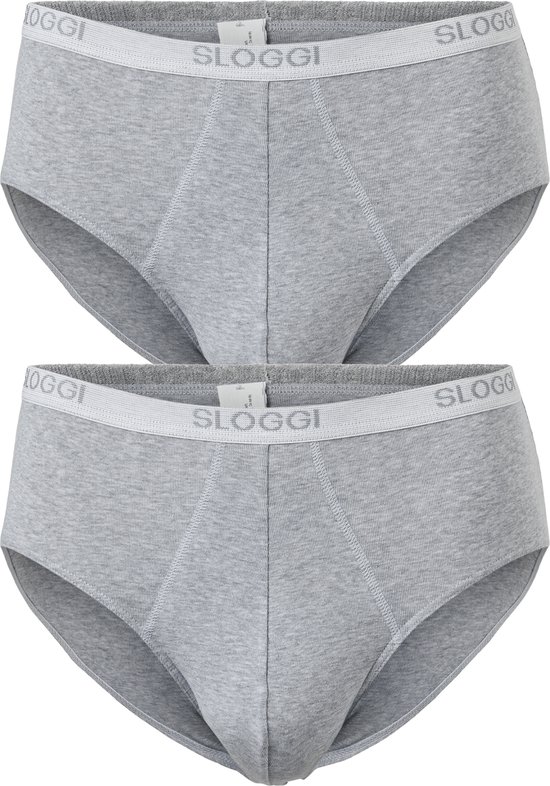 Sloggi Heren Basic Midi 2-Pack Grey GRAU 8