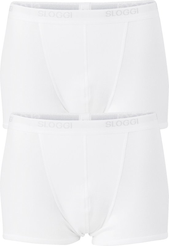 Sloggi Heren Basic Short 2-pack White | Wit | Maat: 6
