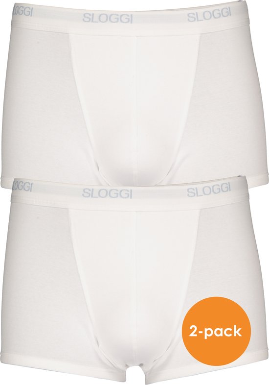 Sloggi Heren Basic Short 2-pack White | Wit | Maat: 8