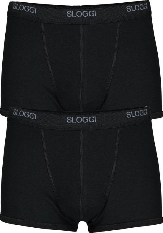 Sloggi Heren Basic Short 2-Pack Black ZWART 8