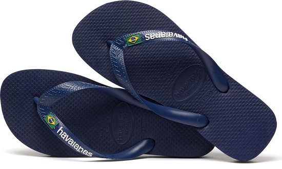 Teenslippers voor kinderen Brasil logo HAVAÏANAS inkt