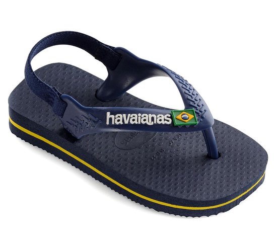 Teenslippers voor baby Brasil Logo II HAVAIANAS blauw