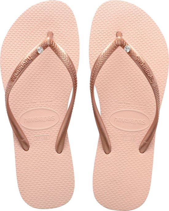 Havaianas Slim Crystal Sw Ii Dames Slippers - Lichtroze - Maat 35/36