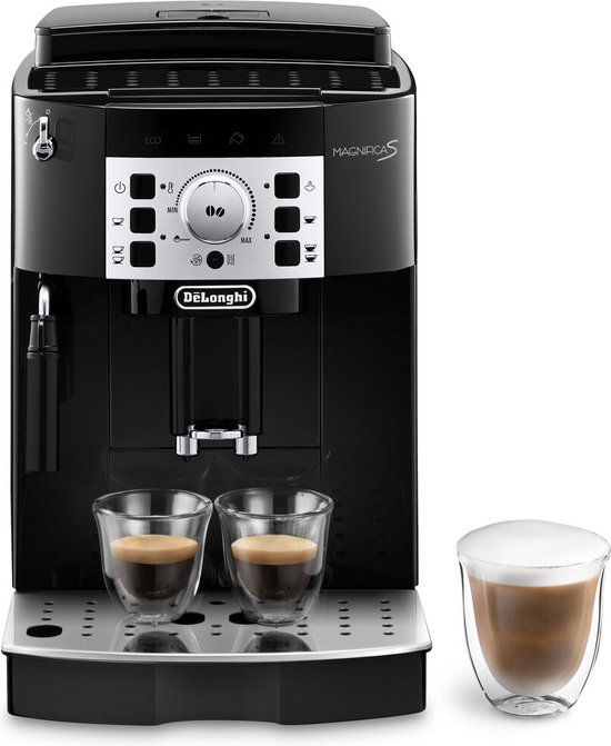 De'Longhi Magnifica S ECAM 22.110.B - Automatisch koffiezetapparaat met melkopschuimer - 15 bar - zilver/zwart