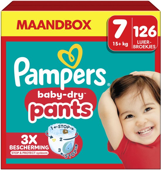 Pampers Baby Dry Luierbroekjes Maat 7 (15+ kg) 126 stuks