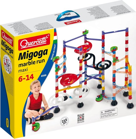 Quercetti 213-delige Knikkerbaanset Migoga Maxi