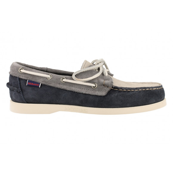 Sebago Dockside Portland Blauwe/Grijze Bootschoenen