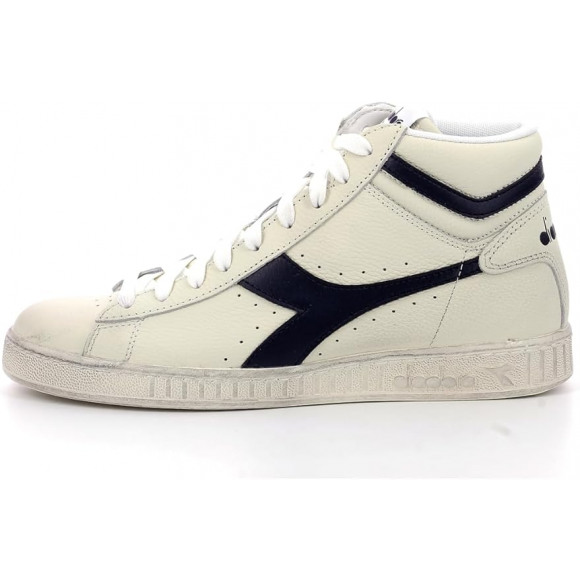 Diadora Game L High Waxed sneaker hoog White/Black WIT 47