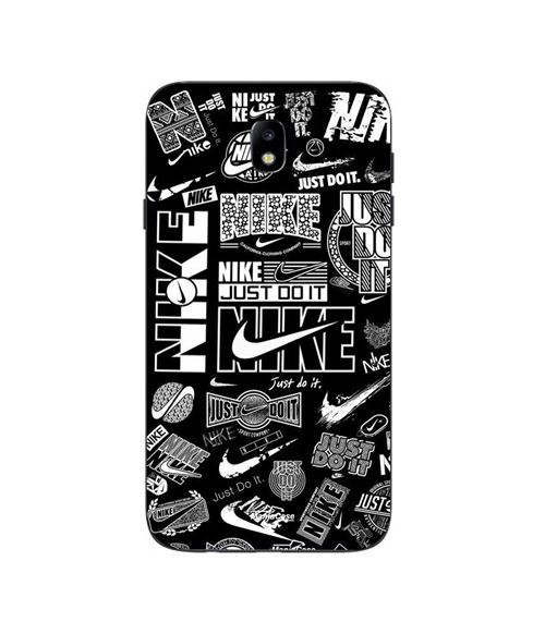 Hoesje Samsung Galaxy j7 2018 Nike air logo Download Nike Graffiti Zwart wit Maniacase