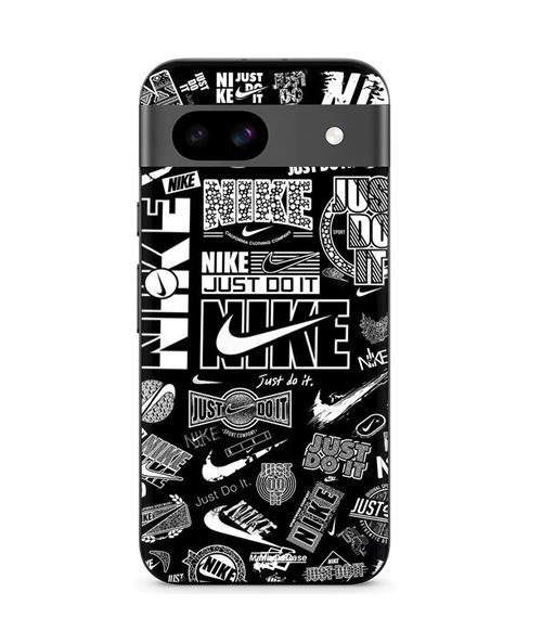 Cover Google Pixel 8a Nike air logo Download Nike Graffiti zwart-wit Maniacase