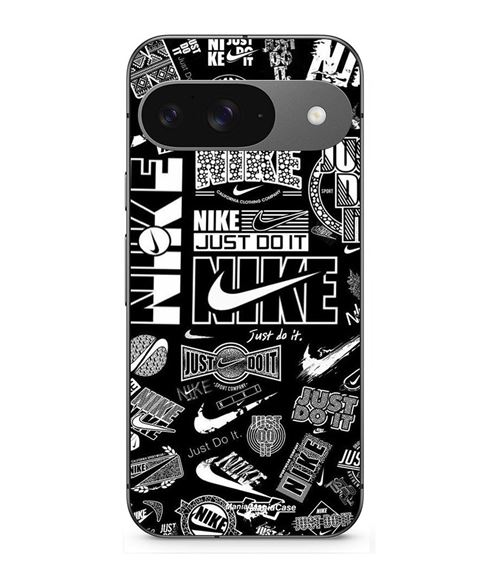 Google Pixel 9 Hoesje Nike air logo Download Nike Graffiti Zwart Wit Maniacase