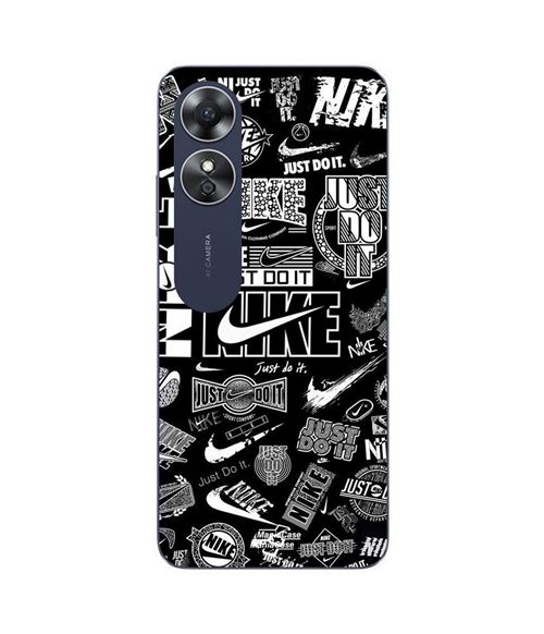 Etui Oppo A17 Nike air logo Download Nike Graffiti Zwart Wit Maniacase