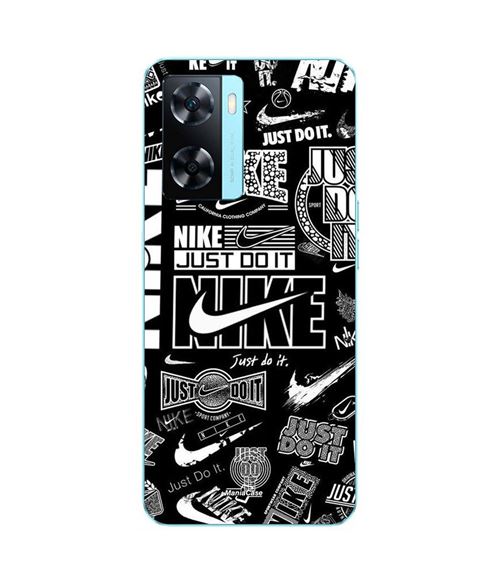 Case Oppo A57 4G Nike air logo Download Nike Graffiti Zwart Wit Maniacase