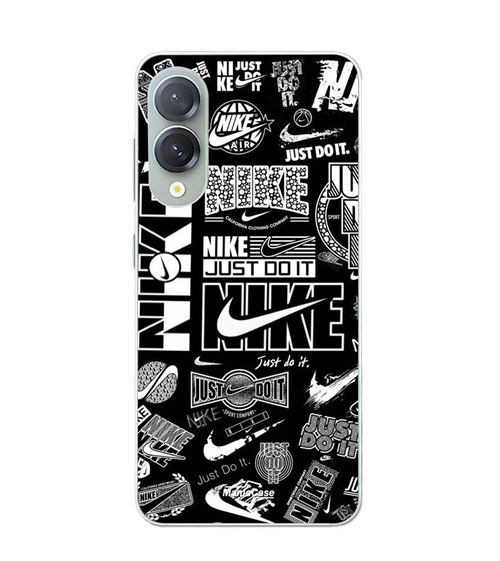 Hoesje Voor Samsung Galaxy S25 Edge Nike air logo Download Nike Graffiti Zwart Wit Maniacase