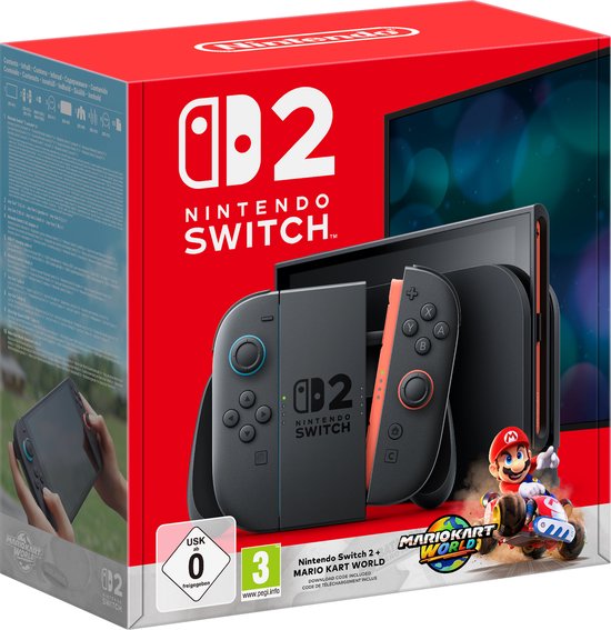 Nintendo Switch 2 - Mario Kart: World Bundel - Zwart