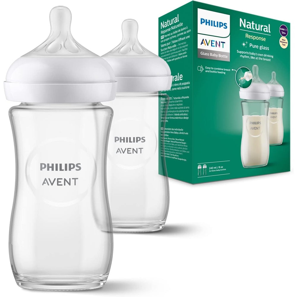 Philips Avent Natural Response Glazen Zuigfles SCY933/02 DUO 2 Flesjes
