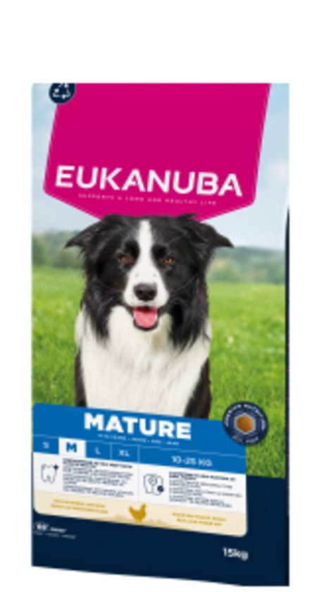 2x15kg Eukanuba Premium Nutrition Mature Medium Breed poulet sec