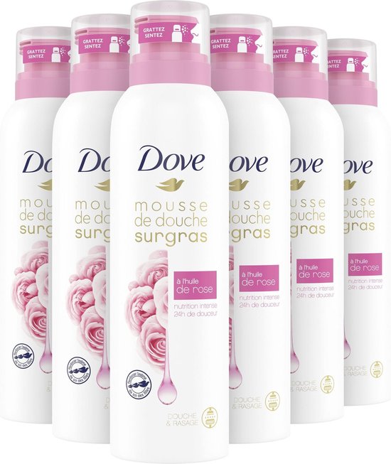 Dove - Shower Mousse - Rose Oil - 6 x 200 ml