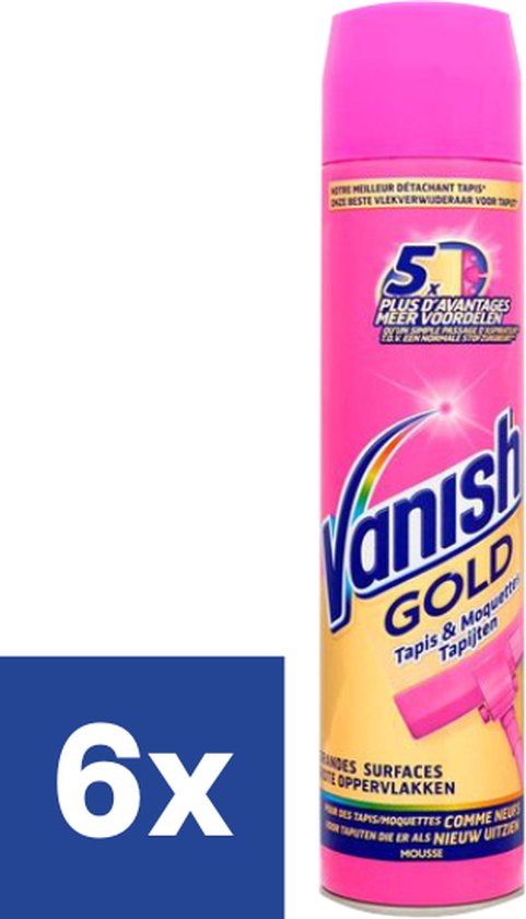 Vanish Oxi Action Gold Tapijt Mousse - 600ml x6