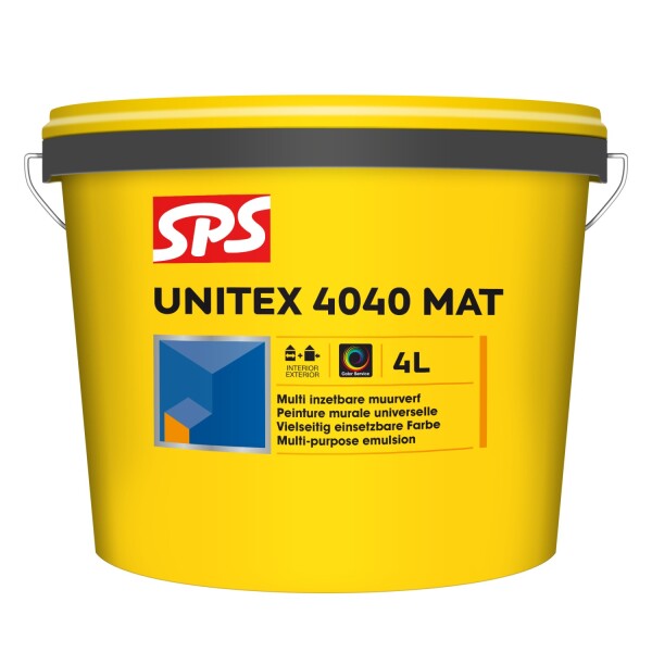 SPS Unitex 4040 Mat Muurverf - Op Kleur Gemengd - 4L