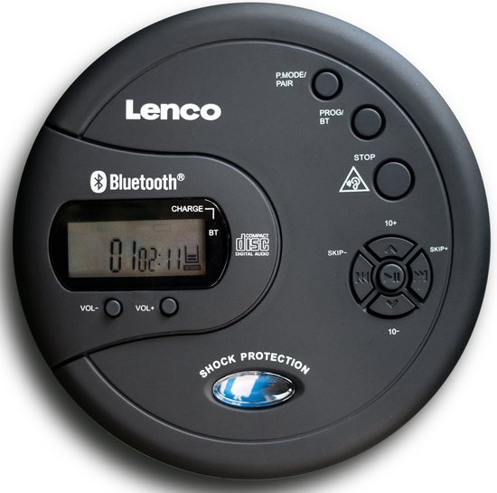 Lenco CD-300BK Draagbare CD-Speler Zwart met Anti-Shock