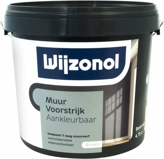Wijzonol Muurvoorstrijk Aankleurbaar - Op Kleur Gemengd - 5L