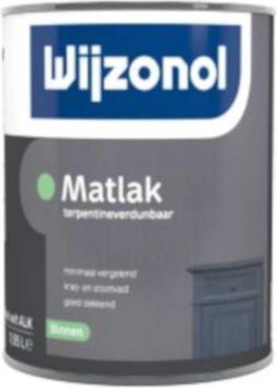 Wijzonol Matlak Interieur Terpentineverdunbaar - Op Kleur Gemengd - 1L