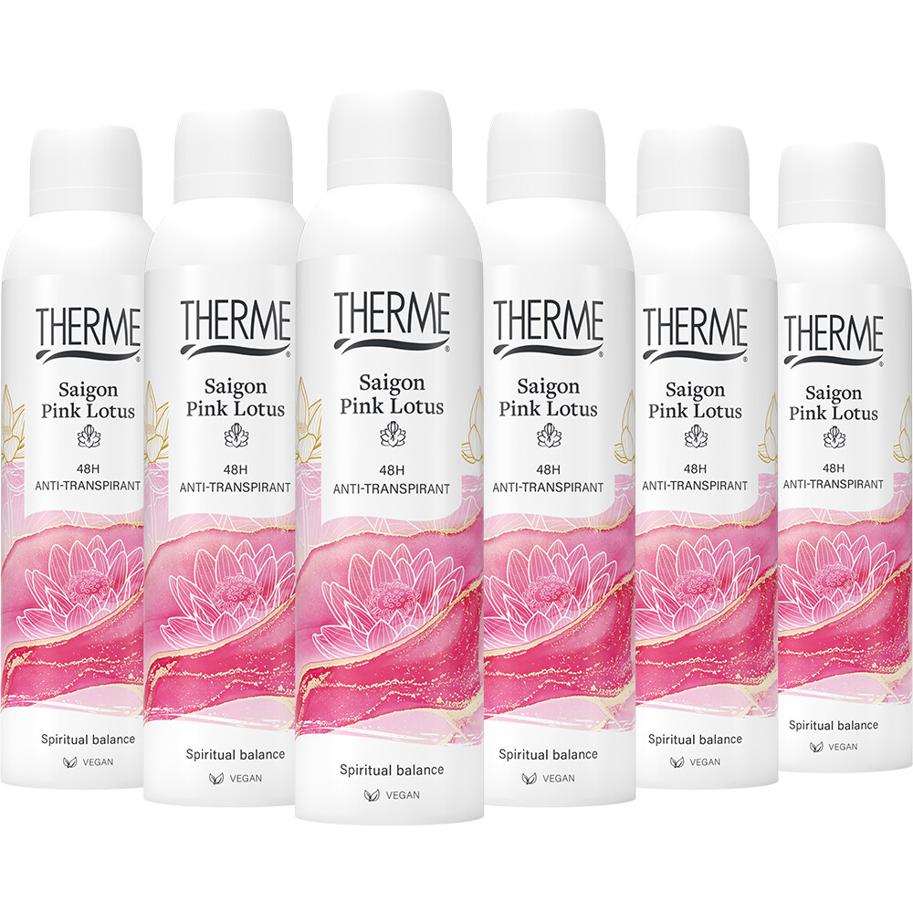 6x Therme Anti-Transpirant Saigon Pink Lotus 150 ml