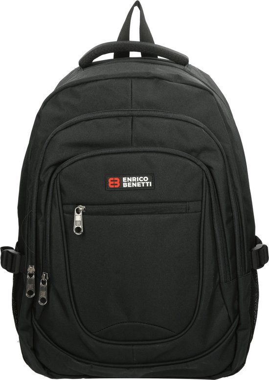 Enrico Benetti Hamburg Laptop Rugzak - 17" Laptop, 35,5 liter - 62125 - Zwart