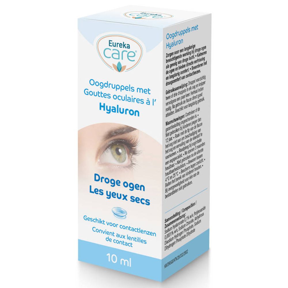 Eureka Care® Oogdruppels Droge Ogen Hyaluron 10