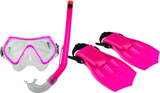 Waimea Duikset Masker/Snorkel/Vliezen - Junior - Roze/Zwart