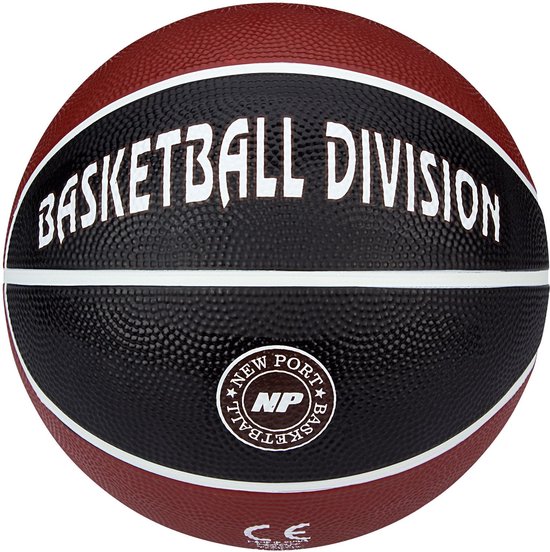 Mini Basketbal Print Division Maat | Bordeau/zwart | Maat: 3