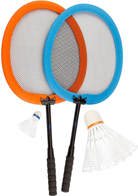 GET&GO Badminton set xxl blauw/oranje