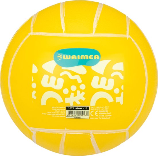 Strandbal Pvc | Geel | Maat: 13cm