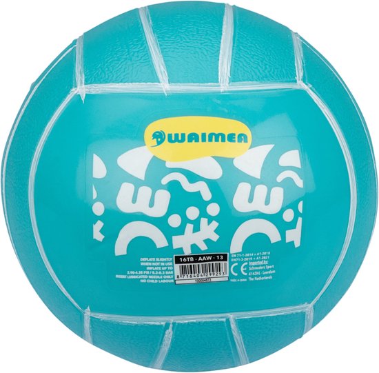 Waimea Strandbal PVC - 13 cm - Aqua - 13