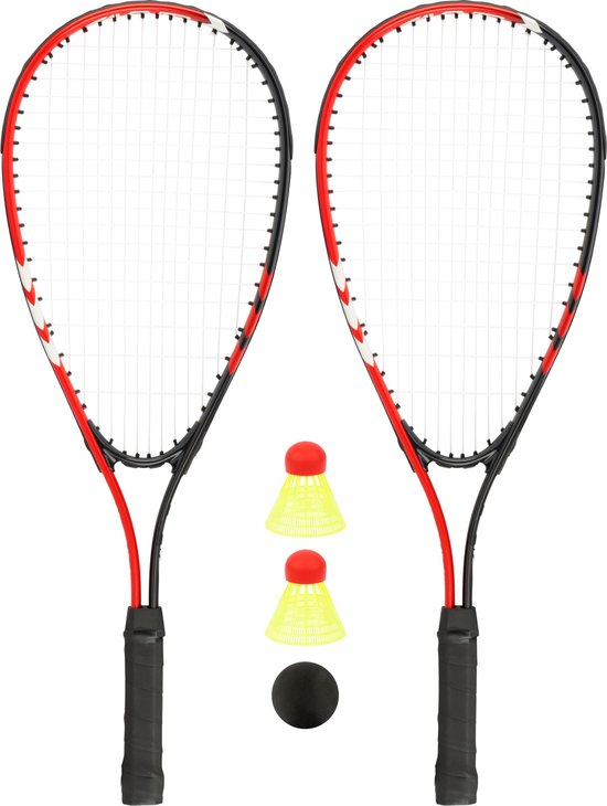 Avento Crossminton Set - Aluminium - Tie Breaker - Rood/Grijs