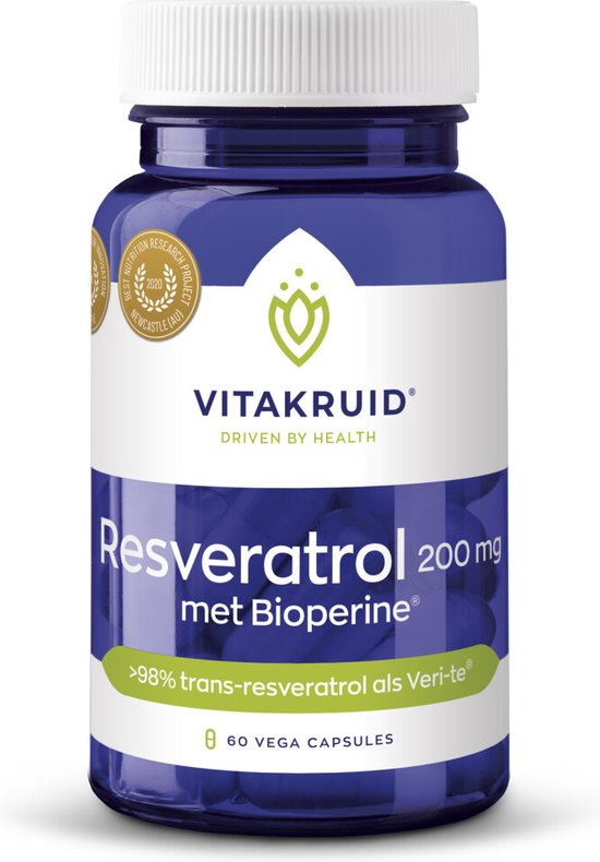 Vitakruid Resveratrol 200mg Bioperine - 60 Capsules